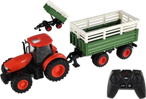 Traktor Zetor s vlekom 2xAA + diaľkové ovládanie