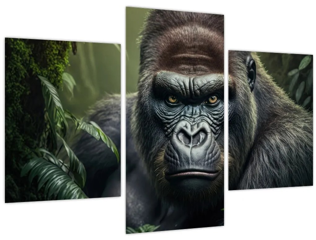 Obraz - Portrét gorily (90x60 cm)