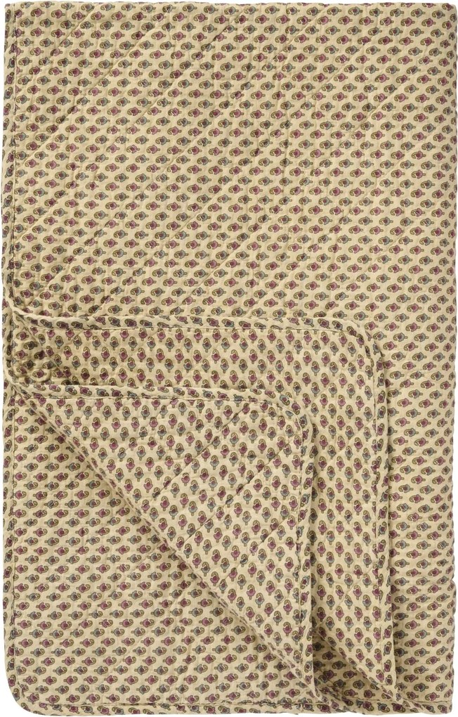 Ib Laursen Prešívaný prehoz Beige / Block pattern 130 × 180 cm
