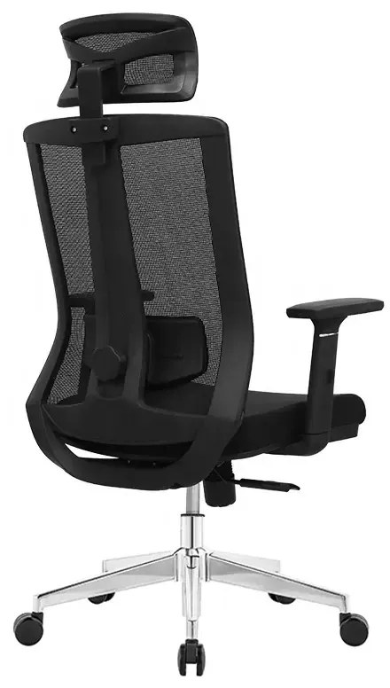 Kancelárska ergonomická stolička Neoseat SABRINA — sieť / látka, čierna, nosnosť 150 kg