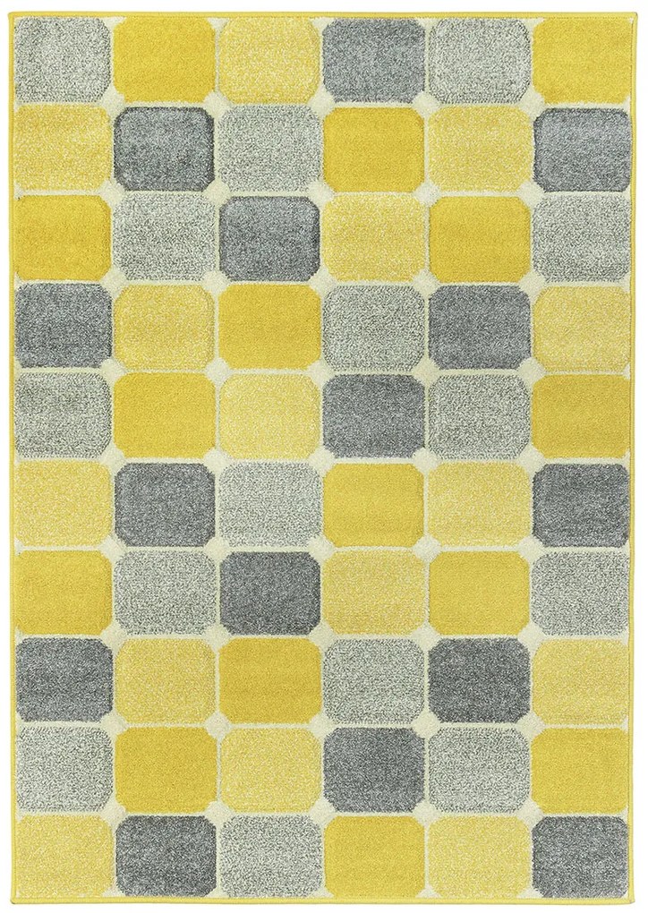 Koberce Breno Kusový koberec PORTLAND 172/RT4J, žltá, viacfarebná,200 x 285 cm