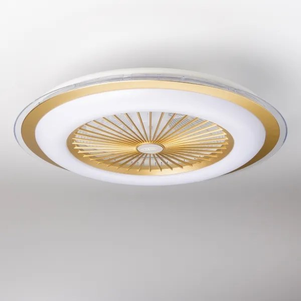Brilagi - LED Stmievateľné svietidlo s ventilátorom RONDA LED/48W/230V zlatá + DO