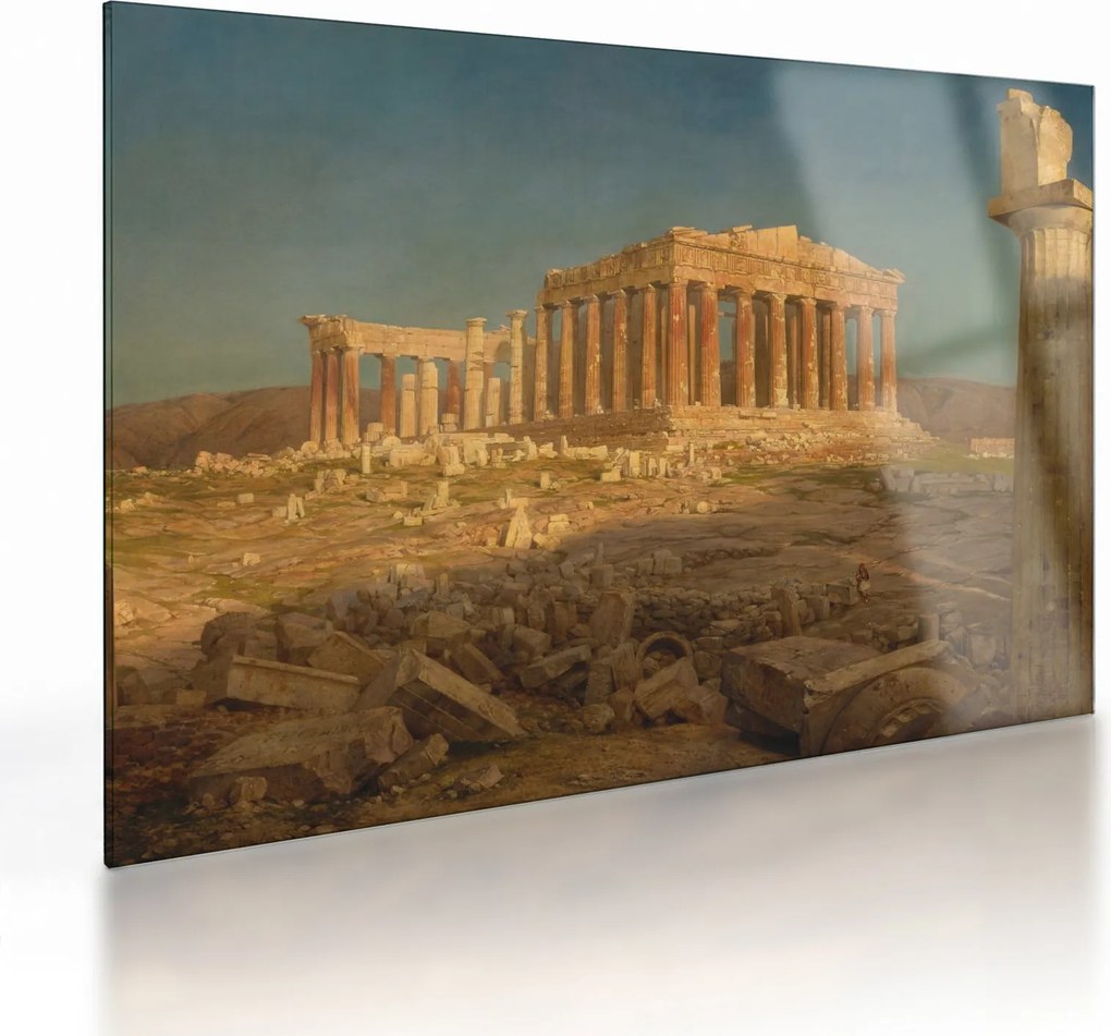 Sklenený obraz - Frederic Edwin Church, The Parthenon, reprodukcia (70x50 cm)