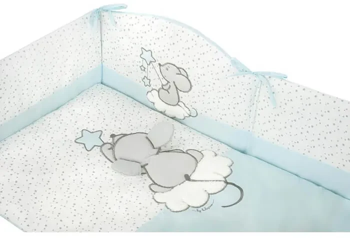 6-dielne posteľné obliečky Belisima Cute Mouse 100/135 tyrkysové
