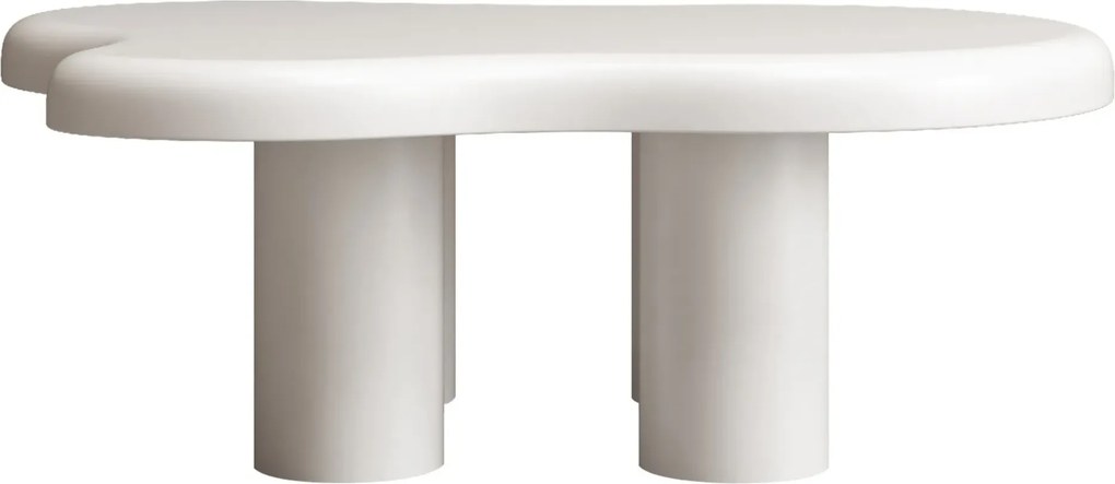 Konferenčný stolík Vercelli, 100 cm biely