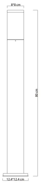 Globo 31732 - Vonkajšia lampa HERRI 1xE27/15W/230V 80 cm IP44