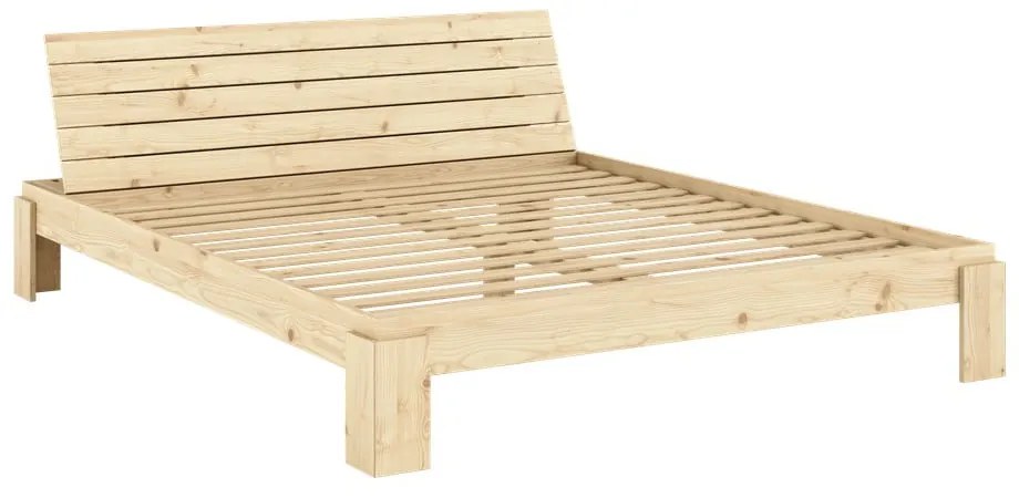 Dvojlôžková posteľ z borovicového dreva s roštom v prírodnej farbe 180x200 cm Layers – Karup Design
