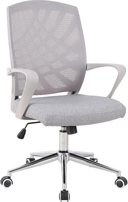TEMPO KONDELA Vidal kancelárska stolička s podrúčkami sivá / chróm