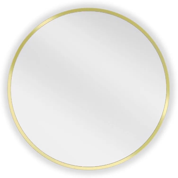 Mexen Loft, okrúhle kúpeľňové zrkadlo 30 cm, farba rámu zlatá lesklá, 9850-030-030-000-50