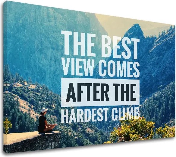 Motivačný obraz na stenu The best view comes_002