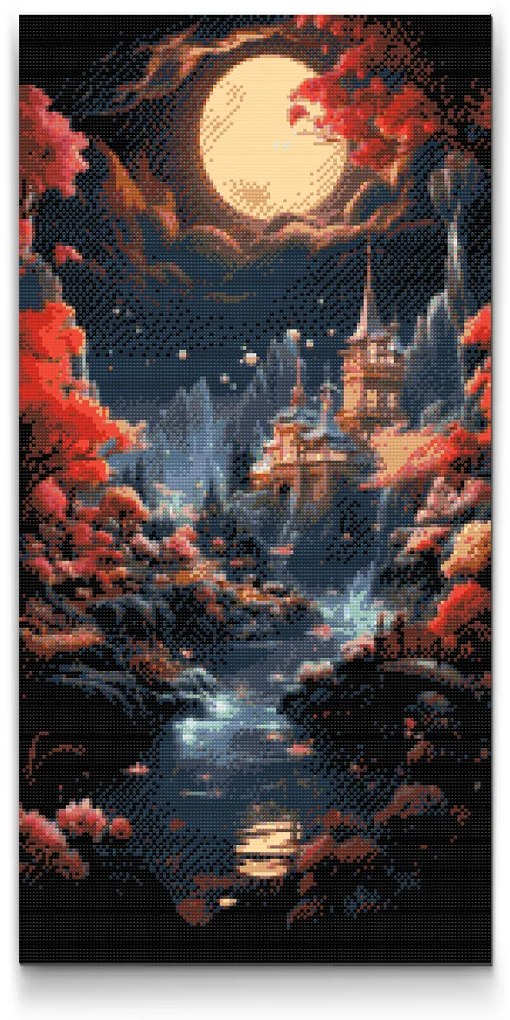 Gario Diamantové maľovanie Rozprávkový les Rozmery: 40 x 80 cm, Rámovanie: Iba zrolované plátno, Diamanty: Okrúhle