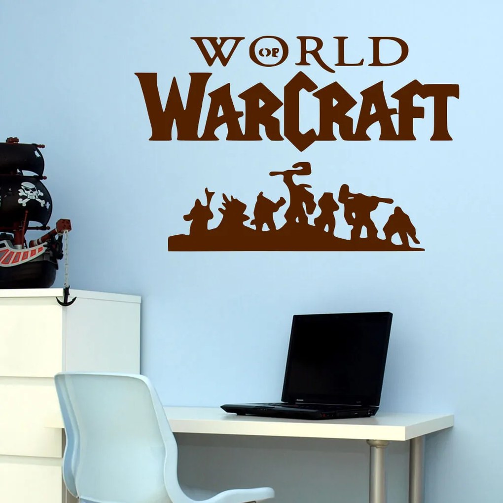 Veselá Stena Samolepka World of Warcraft Farba: oranžová, Veľkosť: 100 x 66 cm