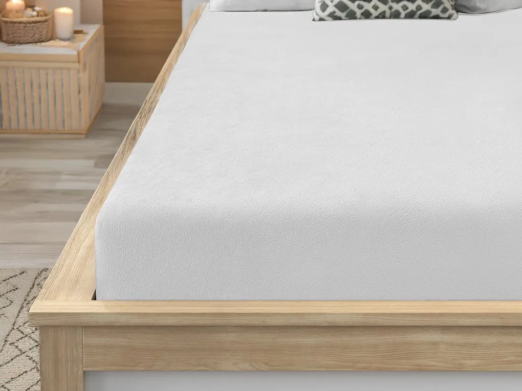 Sada 2ks mikroplyšových obliečok HVIEZDY žltooranžové + plachta mikroplyš SOFT 180x200 cm biela, dvojlôžko