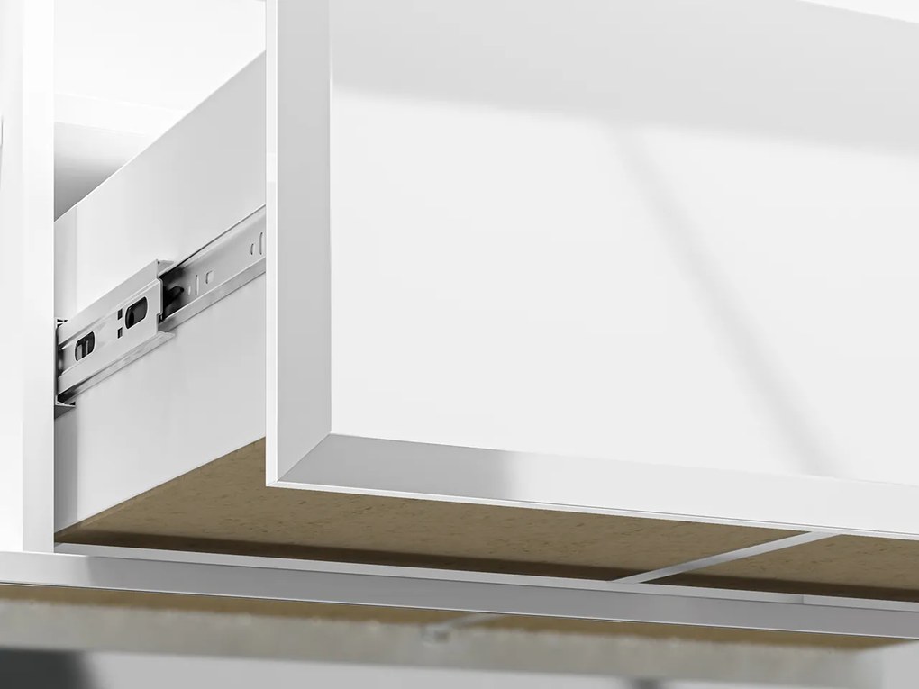 TOALETNÝ STOLÍK CRISTINE BIELY LESK 100 cm