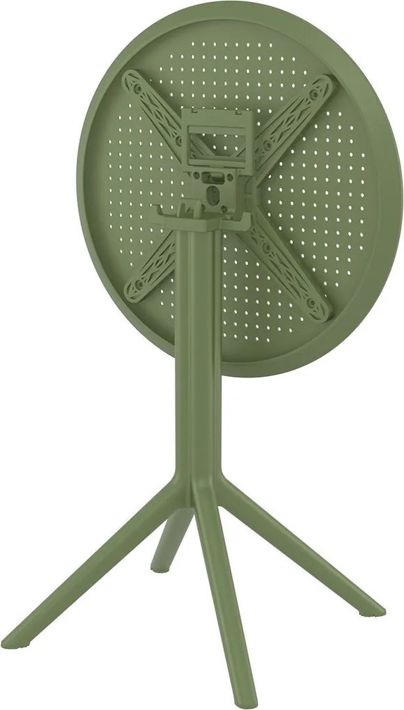 SKY FOLDING Ø60 sklopný záhradný stôl olive green