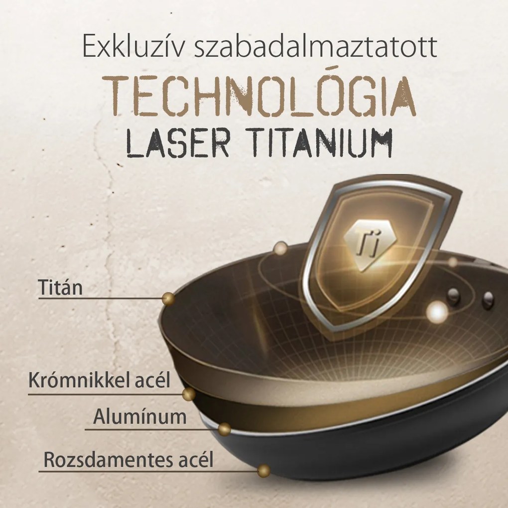 Hrniec s titánovým povrchom Ø 24 cm - Saturn Terra Lunasol - 601305