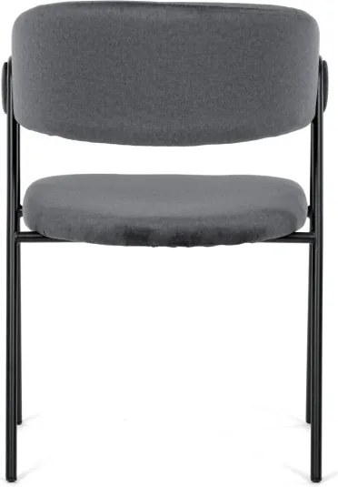 Jedálenská stolička zamatová, sivá DCL-X7130 GREY2