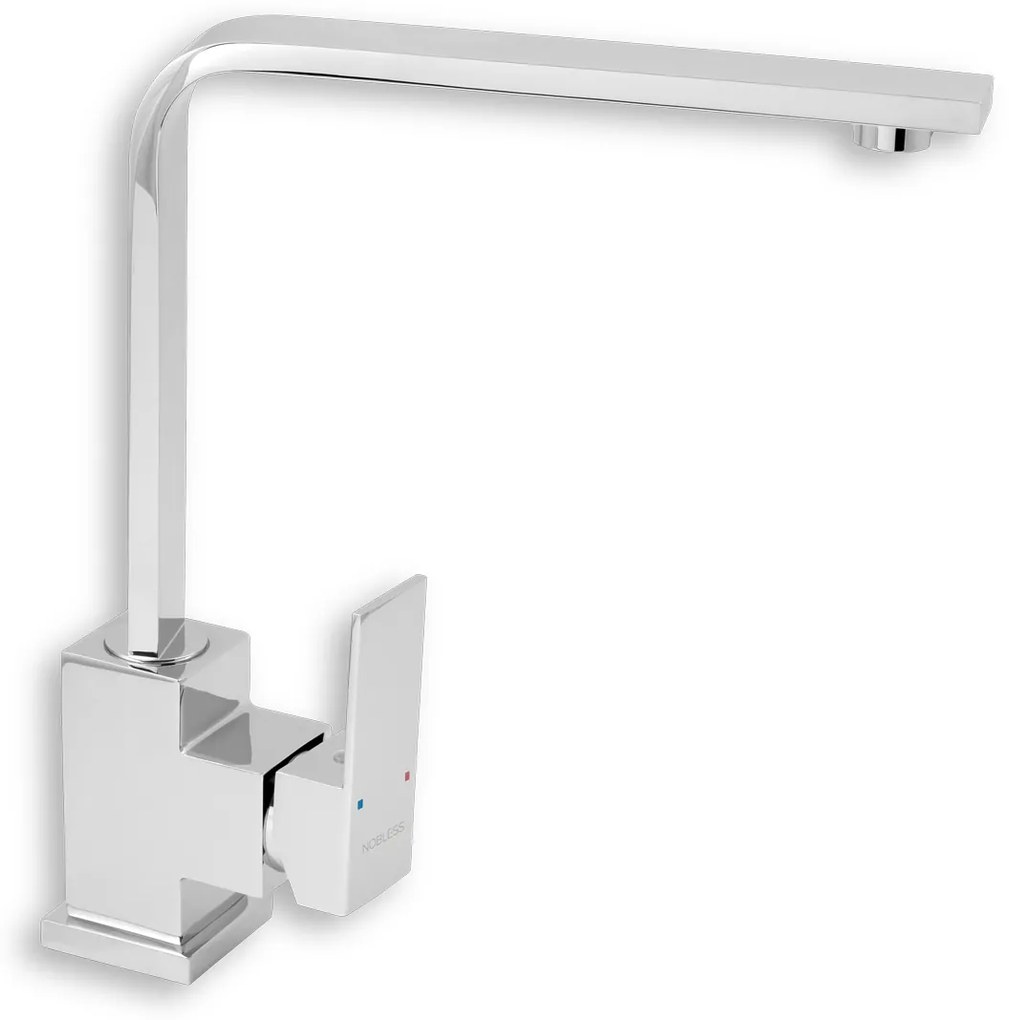 Novaservis Nobless EDGE, stojanková drezová batéria, chrómová, 36713-0