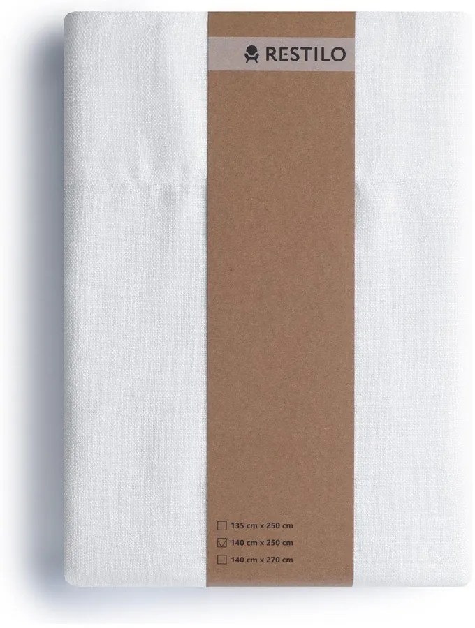 Biely záves 140x250 cm Valeta – Restilo