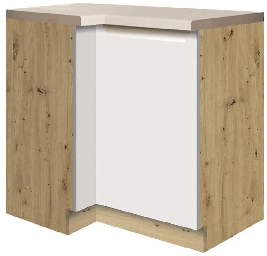 Skrinka do kuchyne Glamour 14d pravá White