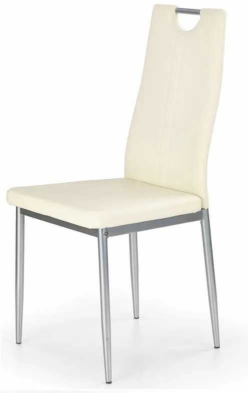 Jedálenská stolička Belini krémová kovové nohy Roberto
