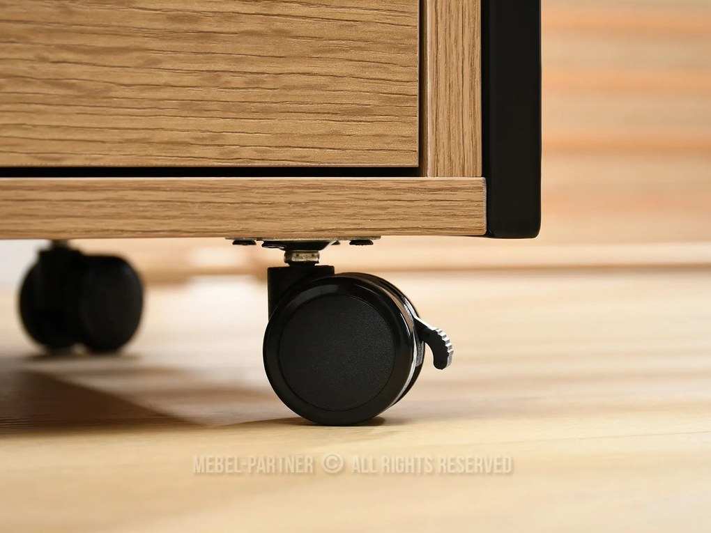 Skrinka Adlo (čierny dub + čierna). Akcia -16%. Vlastná spoľahlivá doprava až k Vám domov. 1111798