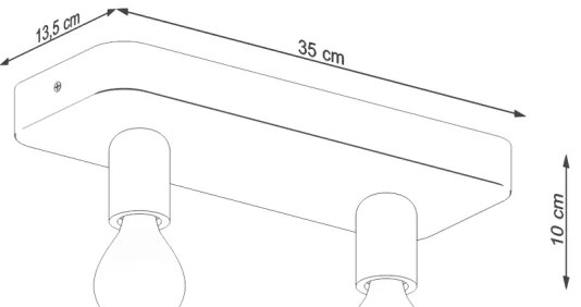 Sollux  SL.1157 - Bodové svietidlo TAVO 2xE27/15W/230V betón