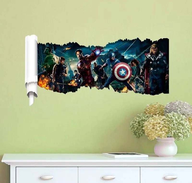 Veselá Stena Samolepka na stenu na stenu Avengers
