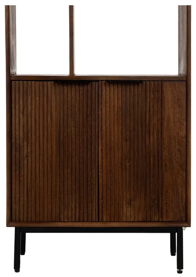 Hnedá knižnica z mangového dreva 60x190x30 cm Sagara – Ixia