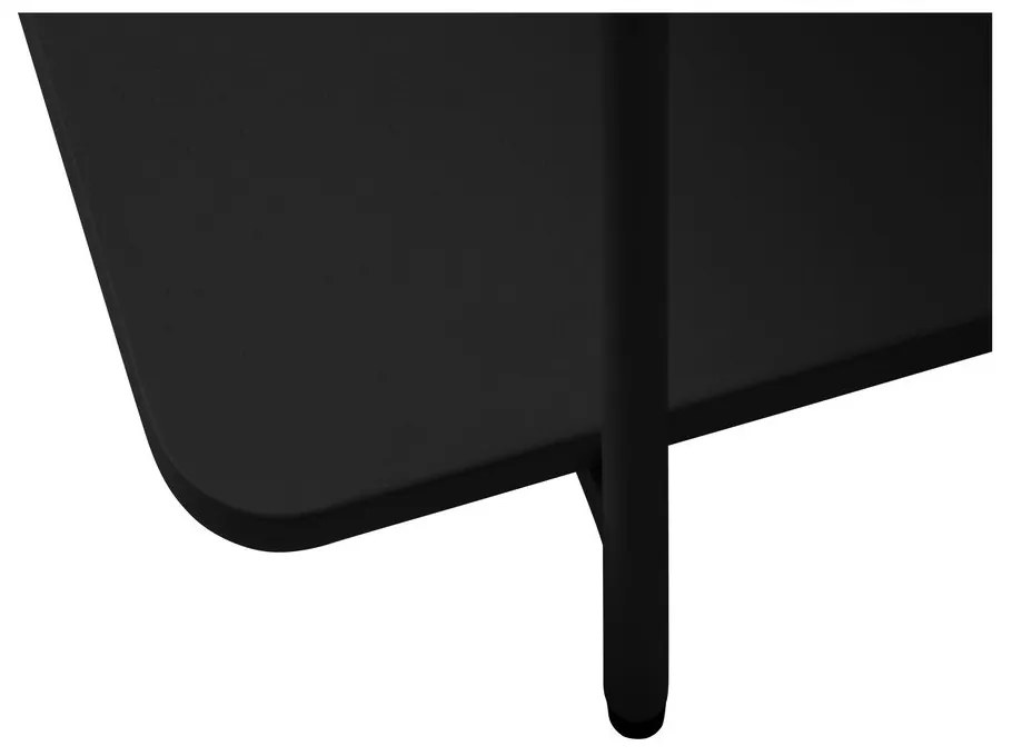 Čierny kovový konferenčný stolík 55x110 cm Yuba – Unique Furniture