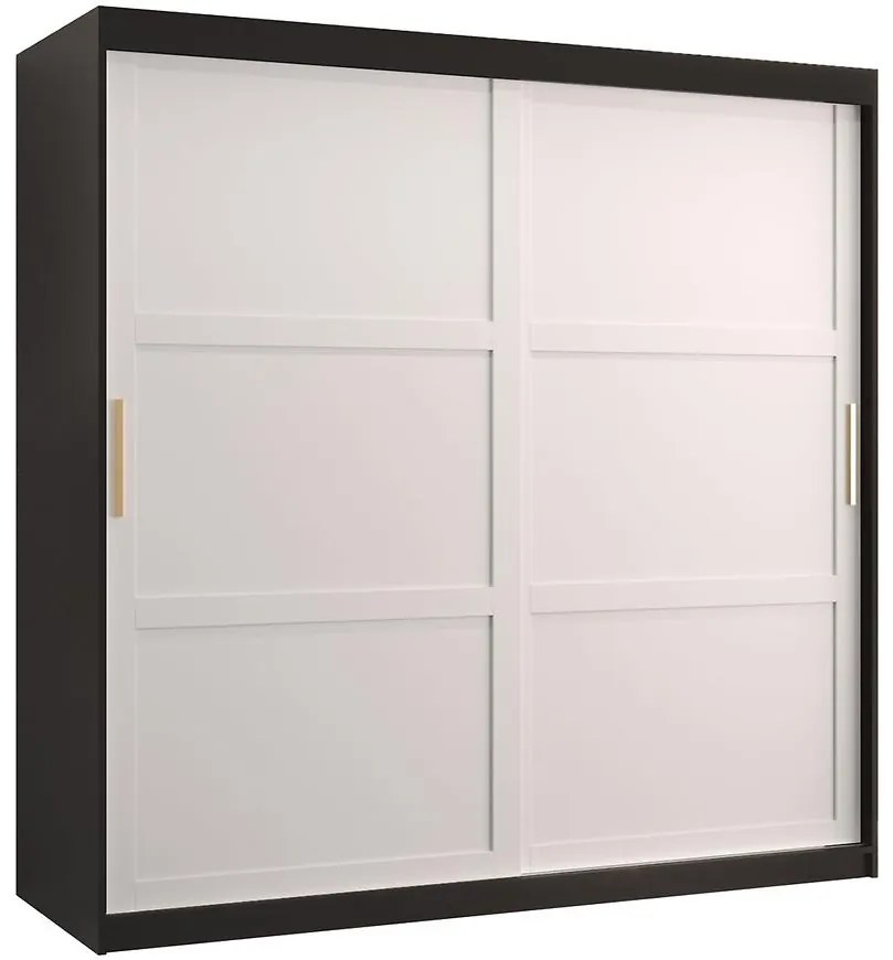 Skriňa Amiro 1 180 čierny/biely