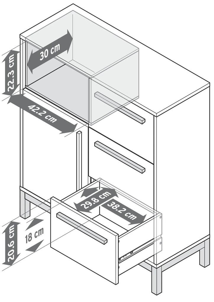 Odkladacia skrinka do kúpeľne »Eklund«, antracitová