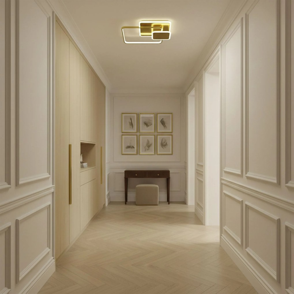 Toolight Toolight, LED stropné svietidlo + diaľkové ovládanie, APP1714-C, zlatá matná, OSW-04043