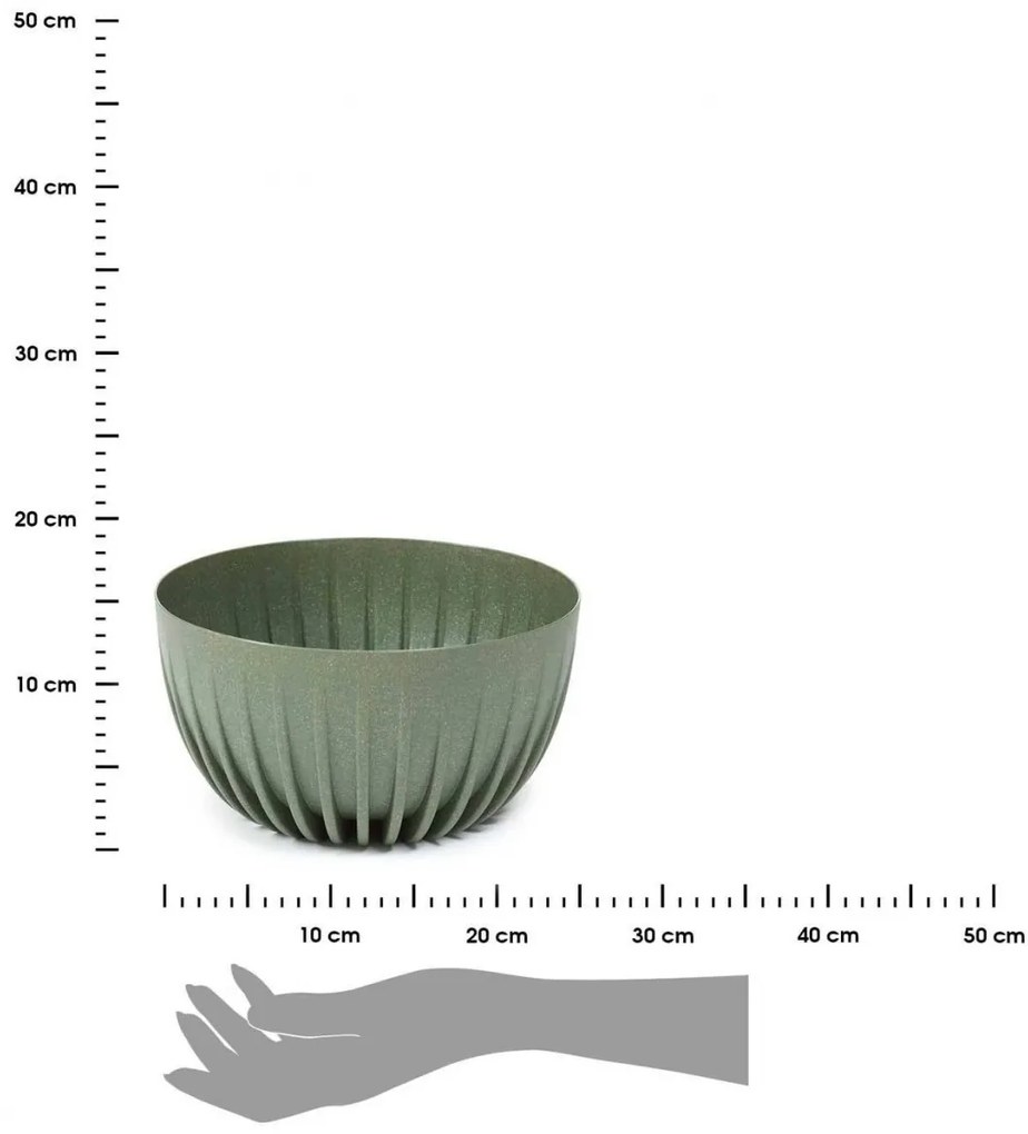 Kvetináč pásikavý ECO 24 cm zelený