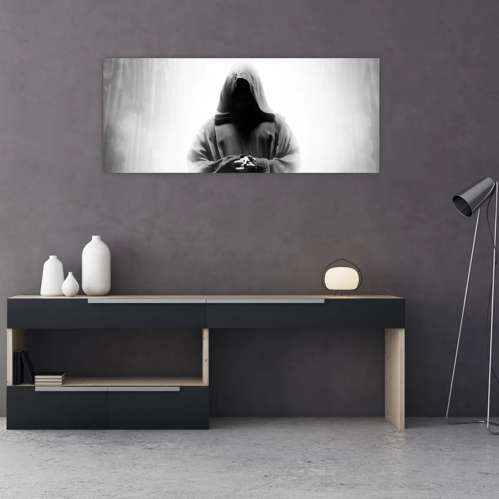 Obraz - Mních v kláštore (120x50 cm)