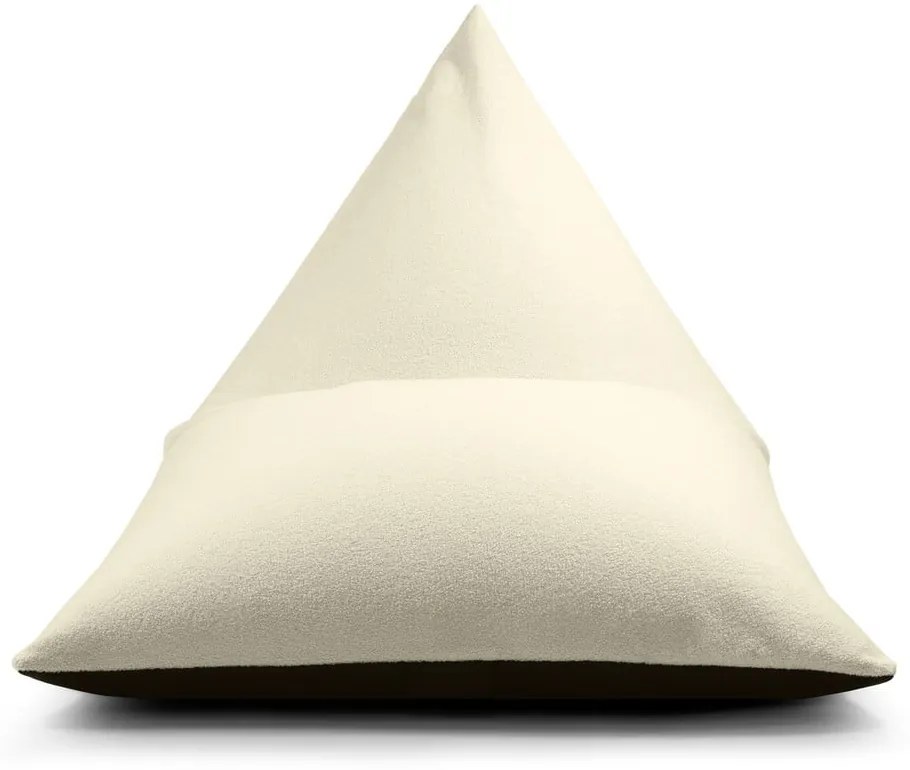 Krémový sedací vak z textílie buklé Razzmatazz – SLOWDOWN