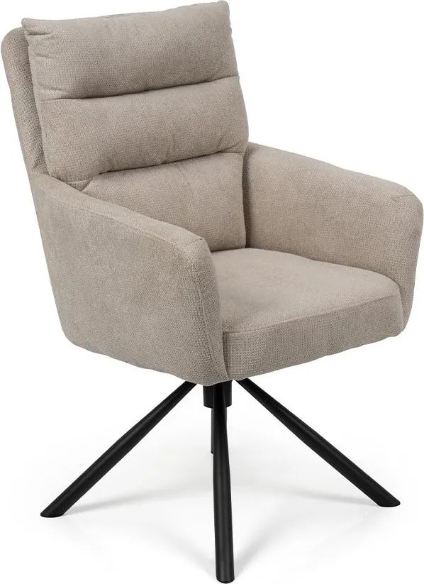 Set - 2 ks Otočná jedálenská stolička AVENBERG TESSA béžová