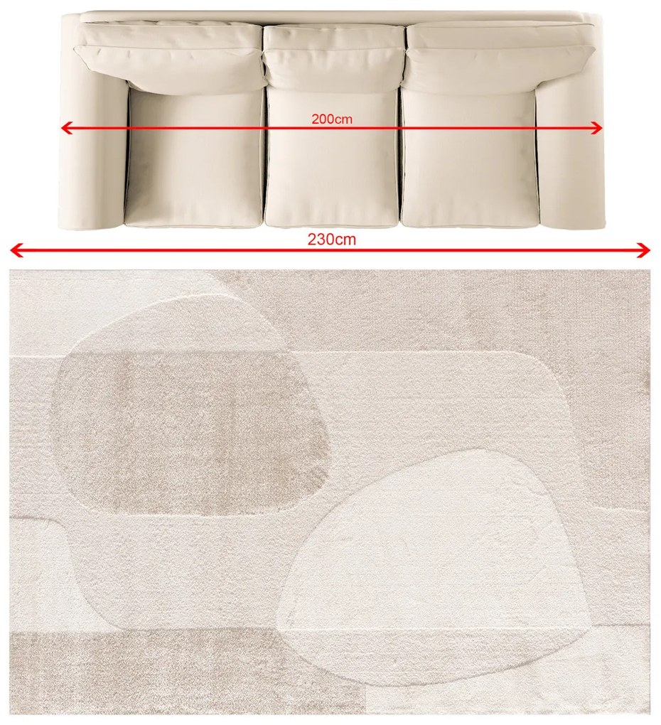 Koberec Mirelo cream/beige 160x230 cm
