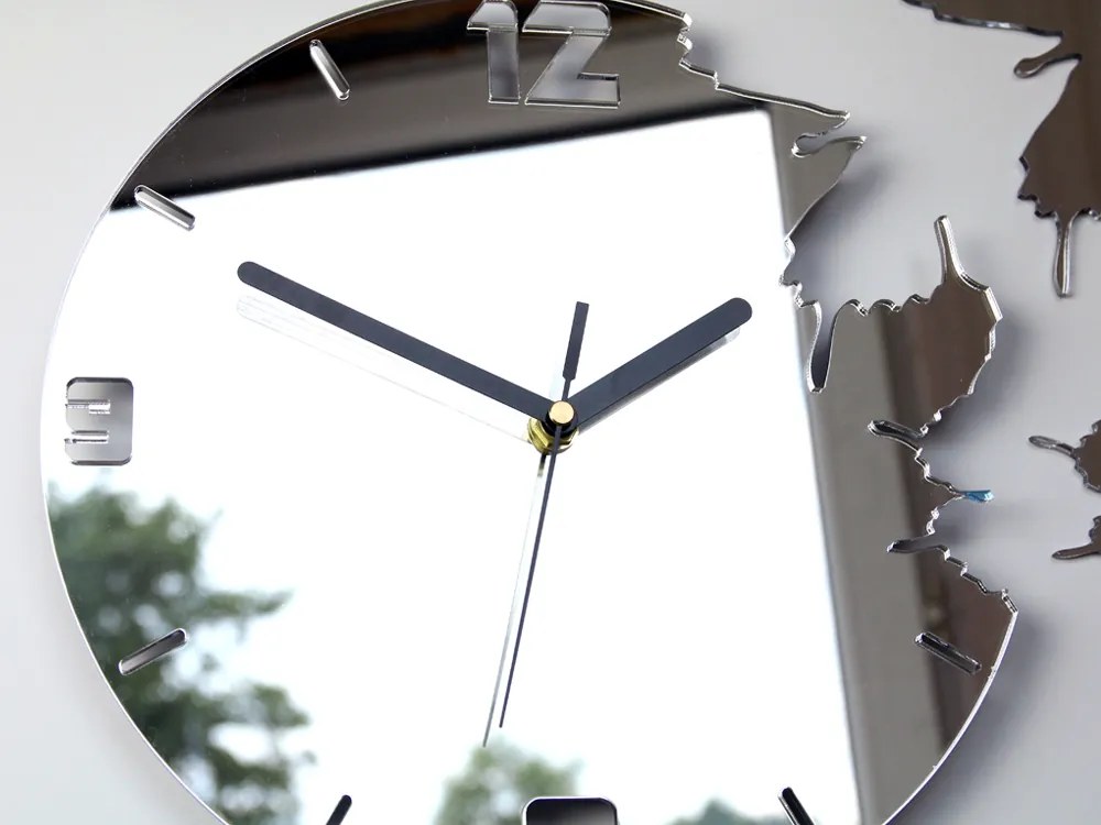 Moderné nástenné hodiny  MIRROR BUTTERFLIES NH025