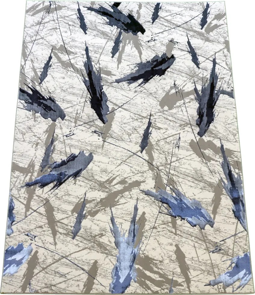 Koberec Allianz 6310 Navy – námornícka modrá a béžová, obdĺžnik Rozmer: 80x150 cm