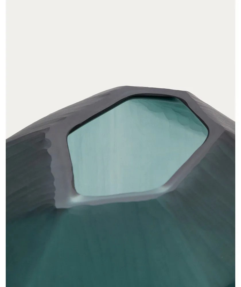 Sklenená váza v petrolejovej farbe (výška 45 cm) Geonix – Kave Home