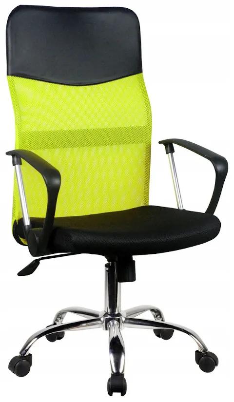 Kancelárska stolička OCF-7, 58x105-115x60, zelená/čierna