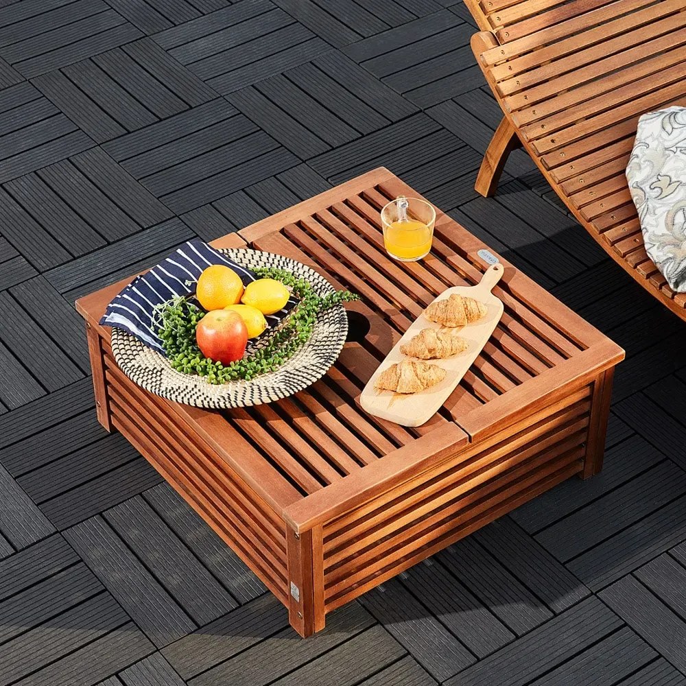 Kryt stojanu na slunečník Baselor z akáciového dřeva hnědý