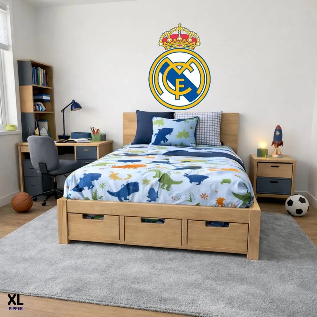 Textilná nálepka na stenu - logo "Real Madrid FC" Veľkosť: 60 cm