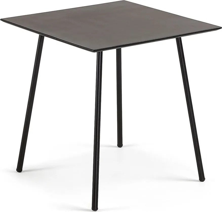 Čierny stôl Kave Home Ulrich, 75 x 75 cm