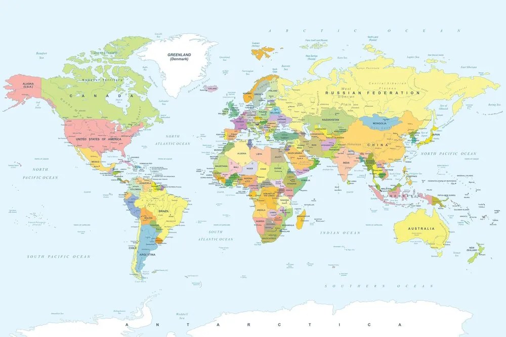 Obraz na korku klasická mapa