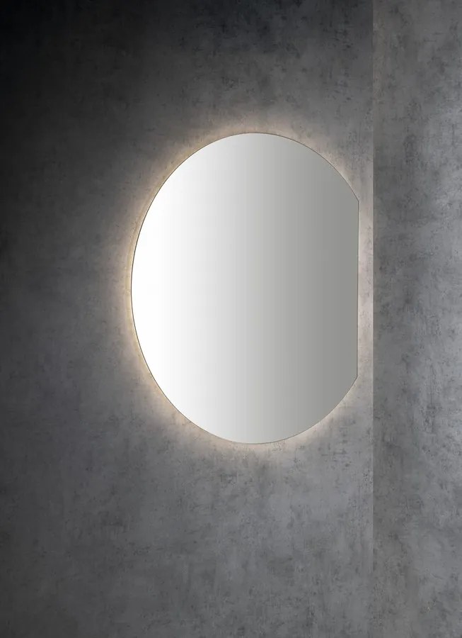 Sapho Sapho, DARA CUT LED podsvietené zrkadlo 20W, ø 100x90cm, vykurovacia fólia, 30562CI