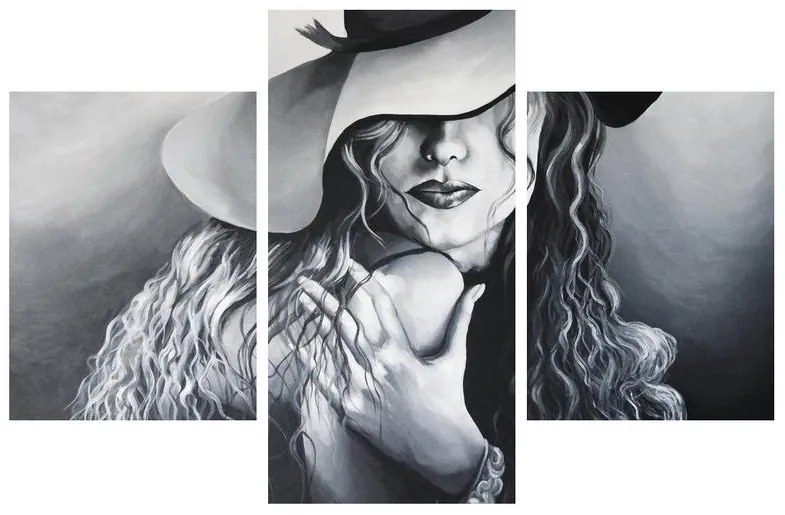 Obraz ženy v klobúku (90x60 cm)