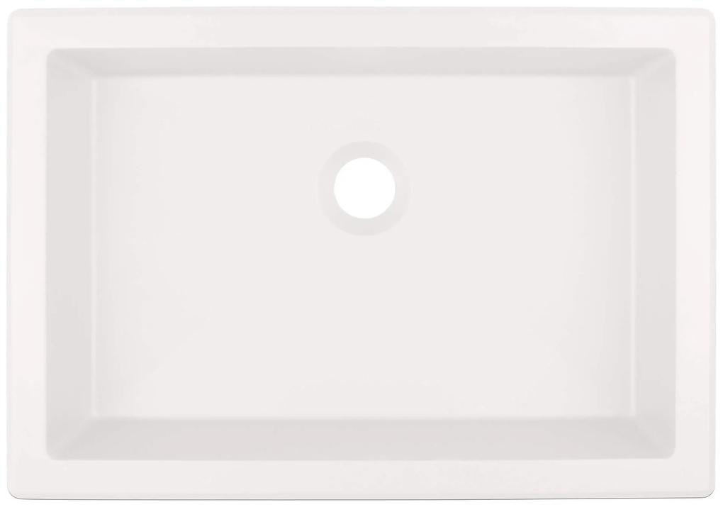 Deante Correo, granitové umývadlo 500x350x140 mm, biela matná, DEA-CQR_AU5U