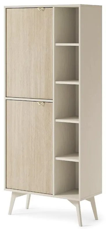 Regál Forest RG80 piesková béžová/jedľová scandi